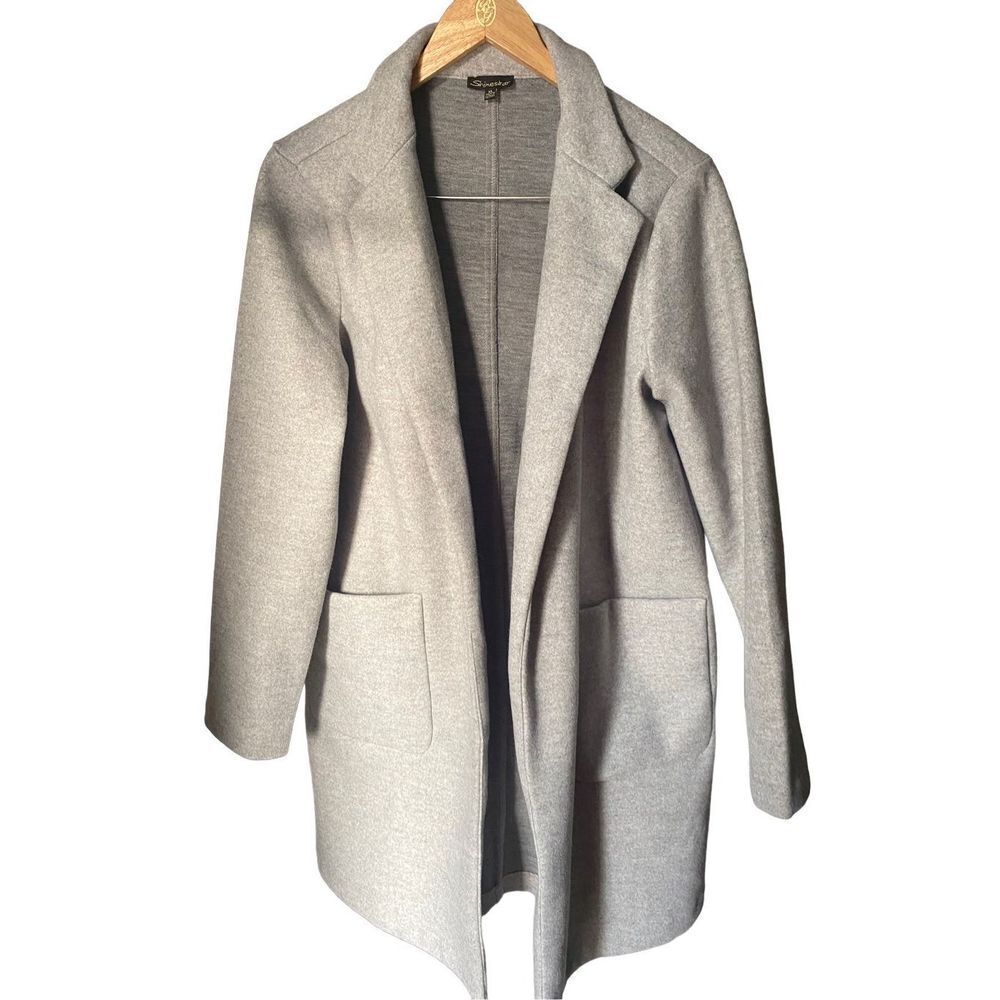 SHINESTAR Open Front Square Pocket Coat